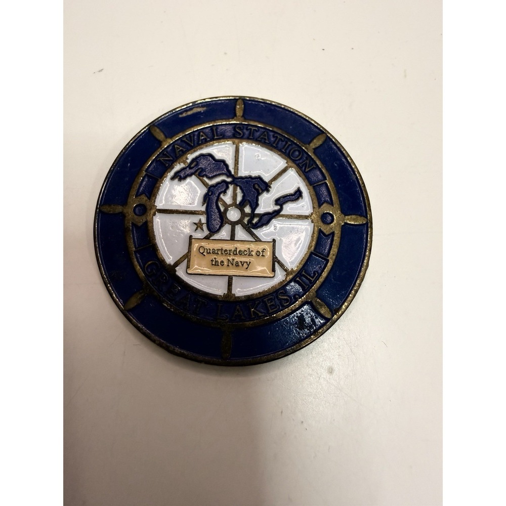 Naval Station Great Lakes, IL. Quarterdeck of The Navy (1911) Challenge Coin